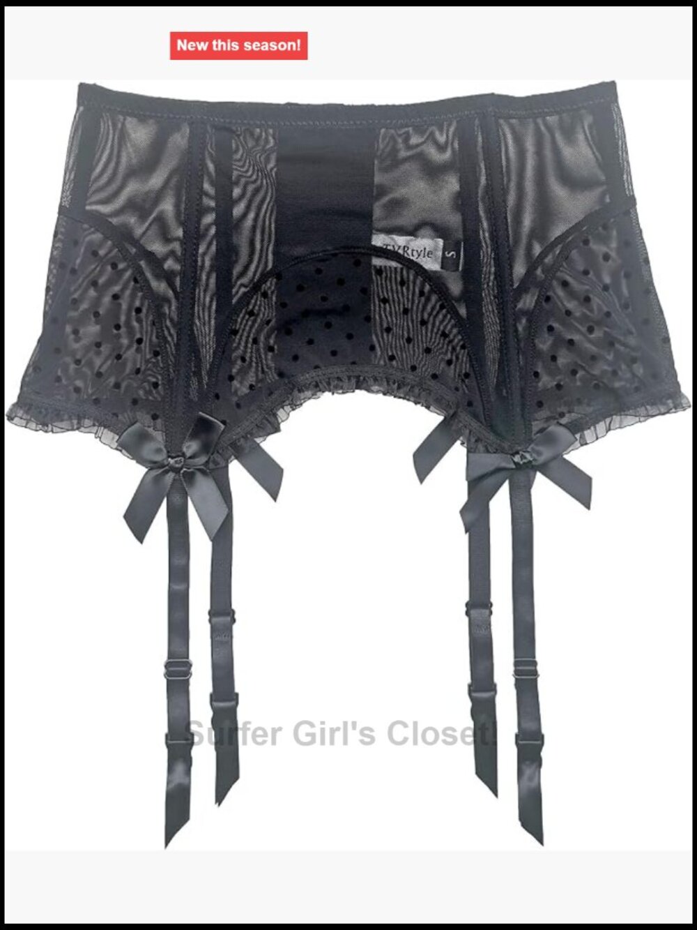 Fishbone Metal Clip Garter Belt for Stockings Sexy Lingerie